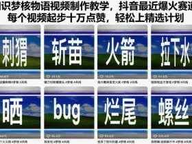 知识梦核物语视频制作教学，抖音最近爆火赛道，每个视频起步十万点赞，轻松上精选计划