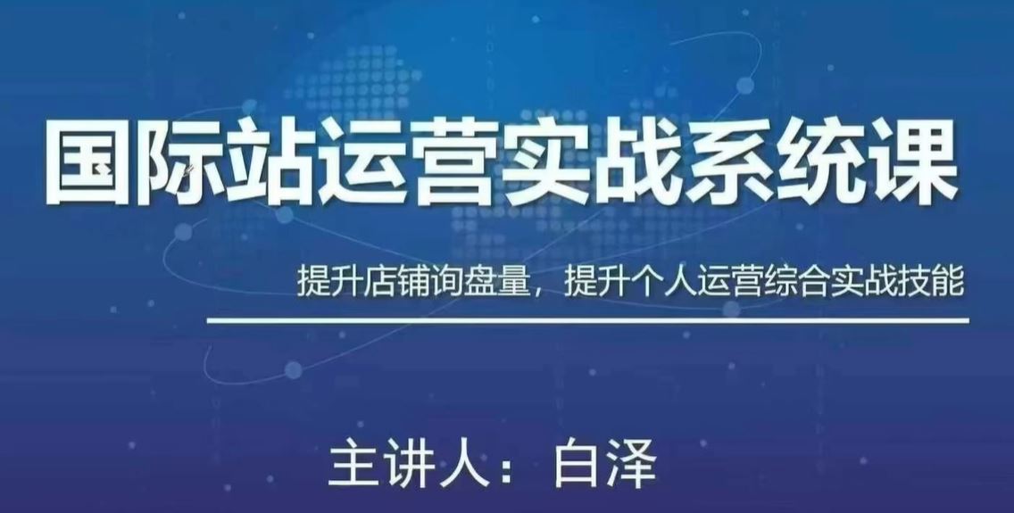 白老师·国际站运营实战系统(高质量询盘增长课)(部分更新)
