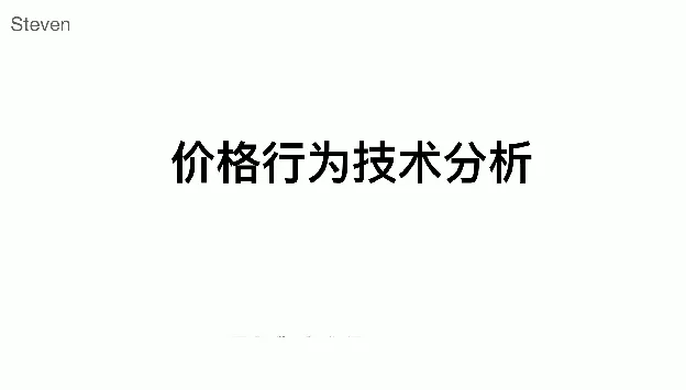 Steven价格行为技术分析基本原理课24节