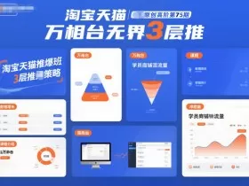 淘宝天猫推爆班原创高阶第75期，万相台无界3层推
