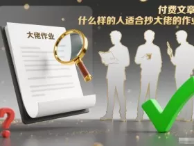 付费文章：什么样的人适合抄大佬的作业？