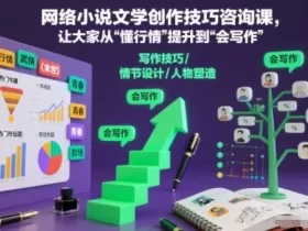 网络小说文学创作技巧咨询课，让大家从“懂行情”提升到”会写作”的高度