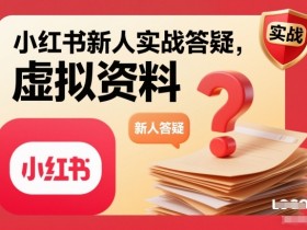 小红书新人实战答疑，小红书虚拟资料项目实战答疑