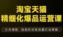猫课子幽淘宝天猫精细化爆品运营【音频+字幕+文档】（11月22-24杭州线下课）