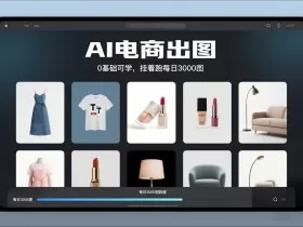 AI电商出图，0基础可学，挂着跑每日3000图