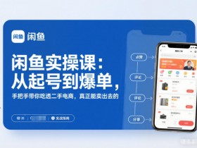 闲鱼实操课：从起号到爆单，手把手带你吃透二手电商，真正能卖出去的实战指南
