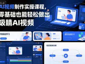 AI视频制作实操课程,零基础也能轻松做出吸睛AI视频