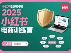 2025小红书电商训练营,知识点全面无死角