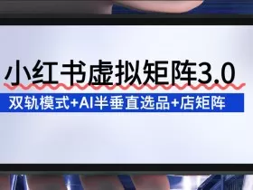 小红书虚拟矩阵3.0：双轨模式+AI半垂直选品+店矩阵