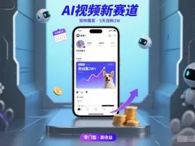AI视频新赛道，宠物播客仅注册5天涨粉2W，收益非常可观
