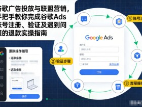 谷歌广告投放与联盟营销，手把手教你完成谷歌Ads账号注册、验证及遇到问题的退款实操指南