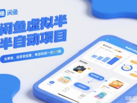 闲鱼虚拟半自动项目，出单快，容易拿结果，单店利润一天3-5张