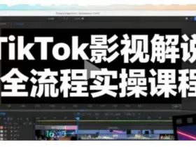 TikTok影视解说全流程实操，手把手教你打造TK爆款解说视频