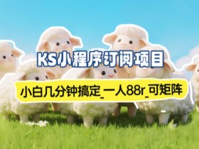 小程序订阅项目_小白几分钟搞定，一人88米，可矩阵（已测到账）