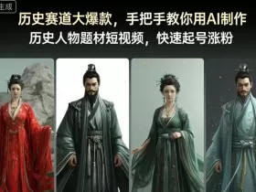 历史赛道大爆款，手把手教你用AI制作历史人物题材短视频，快速起号涨粉