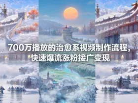 700万播放的治愈系视频制作流程，快速爆流涨粉接广变现