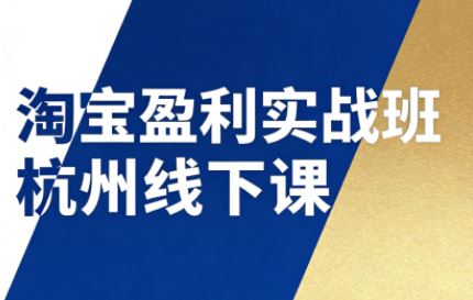 爱上黄昏淘宝盈利实战班杭州线下课12月26-28日(音频+字幕)