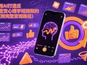 用AI打造“反直觉”心理学短视频的流量密码（附完整变现路径）
