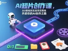 AI短片创作课，从0基础到实战项目落地，开启你的AI创作之路