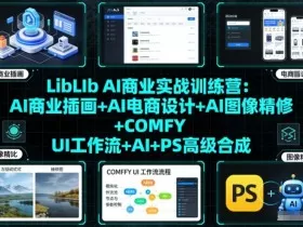 LibLIb AI商业实战训练营：AI商业插画+AI电商设计+AI图像精修+COMFY UI工作流+AI+PS高级合成