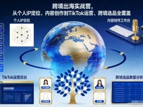 跨境出海实战营，从个人IP定位、内容创作到TikTok运营、跨境选品全覆盖