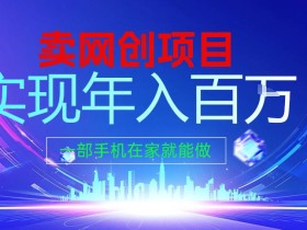 2026年通过“卖项目”实现年入百个W，一部手机在家就能做【揭秘】