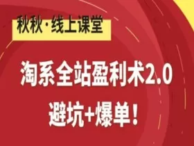 淘系全站盈利术2.0，避坑+爆单