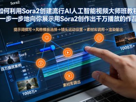 如何利用Sora2创建流行AI人工智能视频大师班,一步一步地向你展示用Sora2创作出千万播放的作品