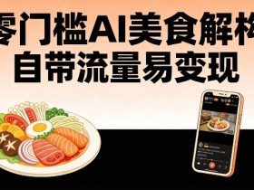 零门槛AI美食解构，自带流量易变现