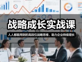 战略成长实战课，人人都能用到的高段位战略思维，助力企业持续增长