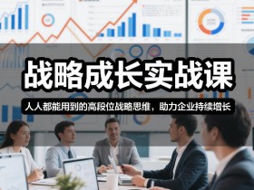 战略成长实战课,人人都能用到的高段位战略思维,助力企业持续增长