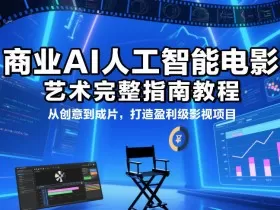 商业AI人工智能电影制作的艺术完整指南教程，从创意到成片，打造盈利级影视项目