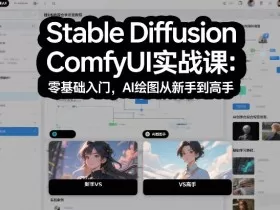 Stable Diffusion ComfyUI实战课：零基础入门，AI绘图从新手到高手