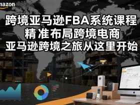 跨境亚马逊FBA系统课程，精准布局跨境电商，亚马逊跨境之旅从这里开始