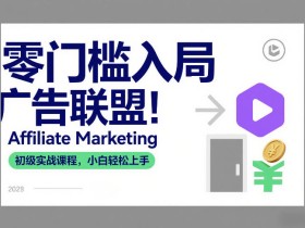 零门槛入局广告联盟！Affiliate Marketing初级实战课程，小白轻松上手