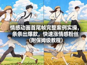 情感动画首尾帧完整案例实操，条条出爆款，快速涨情感粉丝（附保姆级教程）