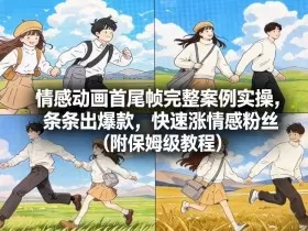 情感动画首尾帧完整案例实操，条条出爆款，快速涨情感粉丝（附保姆级教程）