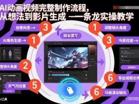 AI动画视频完整制作流程，从想法到影片生成一条龙实操教学