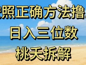 最新零撸看广告賺米，按照正确方法撸广，日入三位数，适合学生宝妈上班族