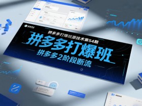 拼多多打爆班原创技术第54期，拼多多2阶段断流