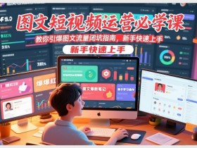 图文短视频运营必学课，教你引爆图文流量闭坑指南，新手快速上手