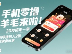 手机零撸薅羊毛来啦!20秒搞定一单,纯零撸日入2张,做就有米拿【揭秘】