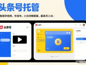 头条号AI托管，我提供视频，你发布，小白闭眼躺賺，最高月入5k+【揭秘】