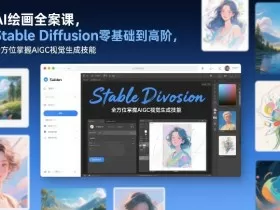 AI绘画全案课，Stable Diffusion零基础到高阶，全方位掌握AIGC视觉生成技能