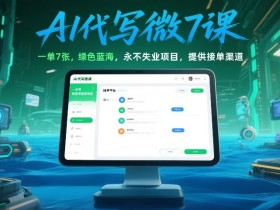 AI代写微课，一单7张，绿色蓝海，永不失业项目，提供接单渠道！