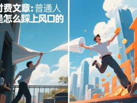 付费文章：普通人是怎么踩上风口的