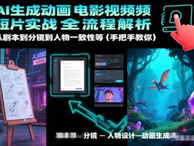 AI生成动画电影视频短片实战全流程解析，从剧本到分镜到人物一致性等手把手教你