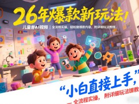 26年爆款新玩法，儿童科普AI视频，全流程实操，轻松做爆款内容，小白直接上手，附详细玩法教程