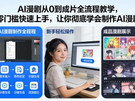 AI漫剧从0到成片全流程教学，零门槛快速上手，让你彻底学会制作AI漫剧【保姆级教程】