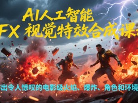 AI人工智能VFX视觉特效合成课程，制作出令人惊叹的电影级火焰、爆炸、角色和环境特效